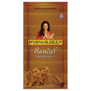 Mangaldeep Sandal Ziplock Puja Agarbatti 108 pcs