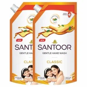 Santoor Classic Gentle Hand Wash 650 ml (Buy 1 Get 1 Free)