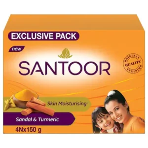 Santoor Sandal & Turmeric Soap 150 g (Pack of 4)